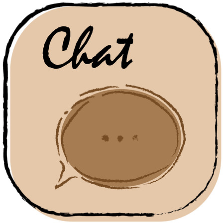 WebChat icon. Dialog textのイラスト素材