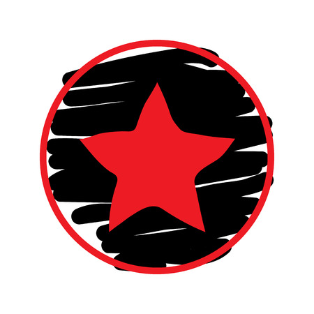 Star button icon vector illustration on white backgroundのイラスト素材