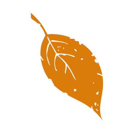 Autumn leaf vector illustration on white backgroundのイラスト素材