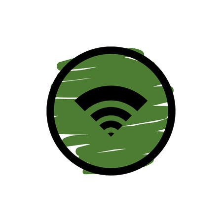 Wi Fi icon vector illustration on white backgroundのイラスト素材