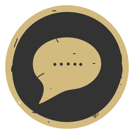 chat icon vector illustration dialog text on gray background. Eps10のイラスト素材