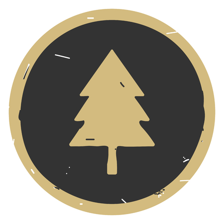 Tree icon vector illustration on gray background. Simple iconのイラスト素材