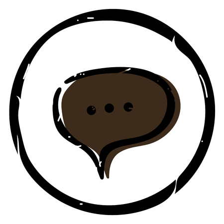 chat icon vector illustration dialog text on white background. Eps10のイラスト素材