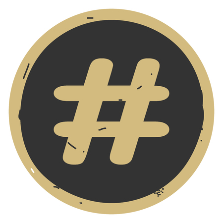 Hashtag sign icon vector illustration on gray background. Eps10のイラスト素材