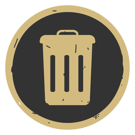 Rubbish bin icon vector illustration on gray background. Eps10のイラスト素材