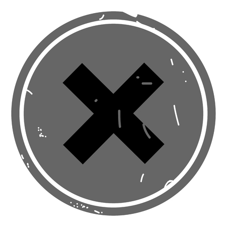Check mark and cross icon vector illustration on white backgroundのイラスト素材
