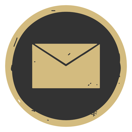 Simple envelope icon vector illustration on gray background. Eps10のイラスト素材