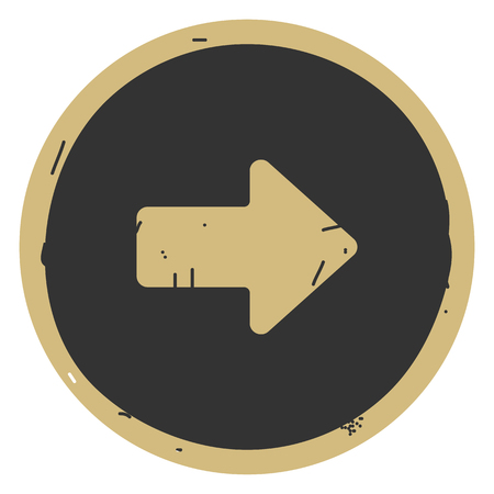 Arrow right button icon vector illustration on gray background. Eps10のイラスト素材