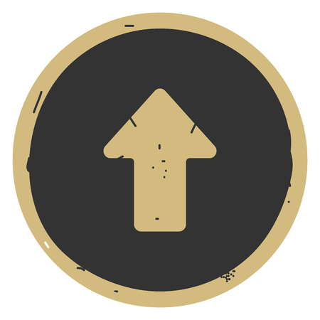 Arrow up icon vector illustration on gray background. Eps10のイラスト素材
