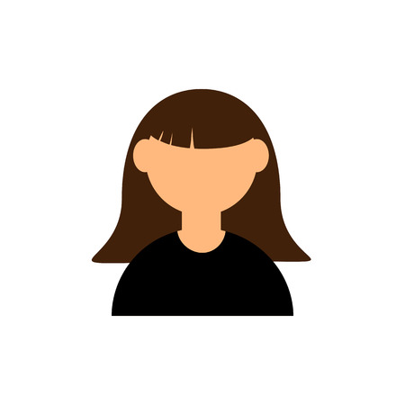 Girl icon vector illustration on white background. Eps10のイラスト素材