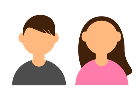 Boy and girl icon Vector illustrationのイラスト素材