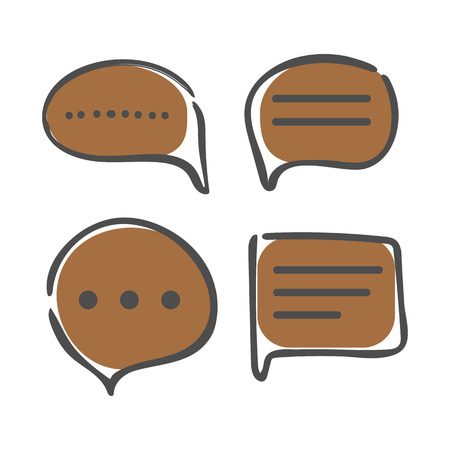 Chat message set. Speach bubbles collection. Vector illustrationのイラスト素材