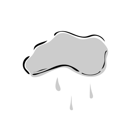 Cloud with rain icon. vector illustration on white background. Eps10のイラスト素材