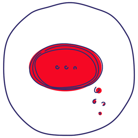 chat icon vector illustration dialog text on white backgroundのイラスト素材