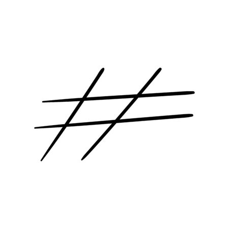 Hashtag sign icon vector illustration on white background. Eps10のイラスト素材