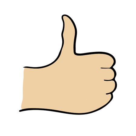 Like icon. Hand like. Thumb up Vector illustrationのイラスト素材