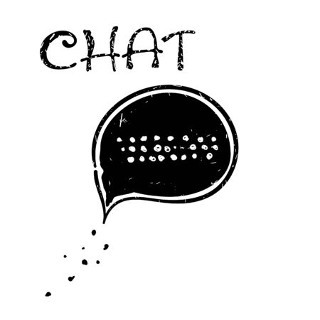 WebChat icon. Dialog text on white backgroundのイラスト素材