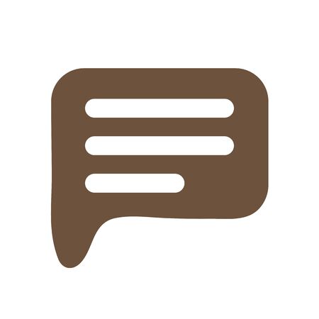 Chat icon. Dialog text on white background Vector illustrationのイラスト素材