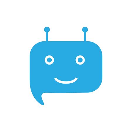 Chatbot icon on white background Vector illustrationのイラスト素材