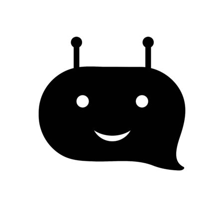 Chatbot icon on white background Vector illustrationのイラスト素材