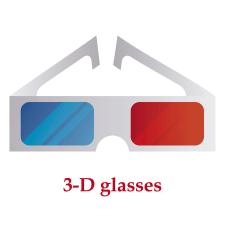 3-D glasses on white background.のイラスト素材