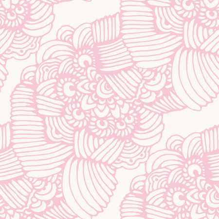 Abstract seamless background  in doodle style.  Seamless abstract hand drawn waves pattern.  Vector illustrationのイラスト素材