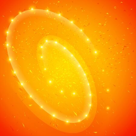 Orange abstract background.The illustration contains transparency and effects.のイラスト素材