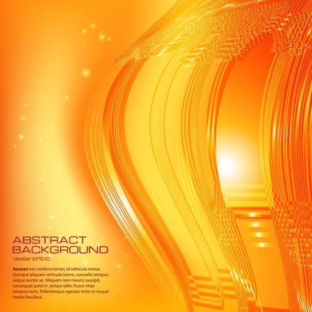 Orange abstract background.The illustration contains transparency and effects.のイラスト素材