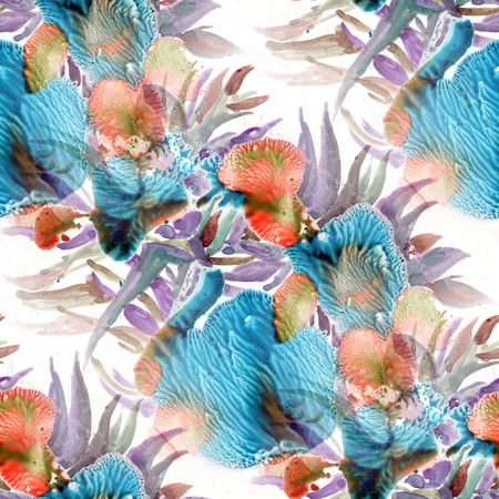 Seamless pattern with  flowers in doodle style.の写真素材