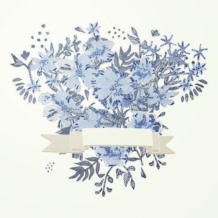 Floral background.The illustration contains transparency and effects.のイラスト素材