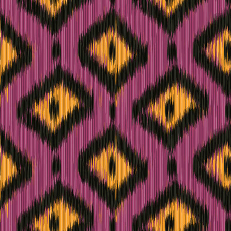Seamless Ikat Pattern. Abstract background for textile design, wallpaper, surface textures, pattern fills,  wrapping paper.のイラスト素材