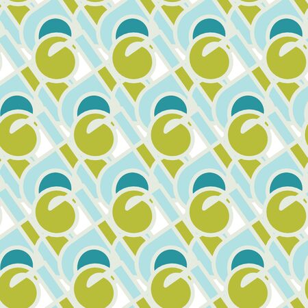 Simple geometrical background  with circles in a retro style. Simple geometrical forms in style of the sixtieth. Vector illustration.のイラスト素材