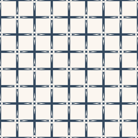 Black and white monochrome seamless pattern with ornamental squares. Vector illustration.のイラスト素材