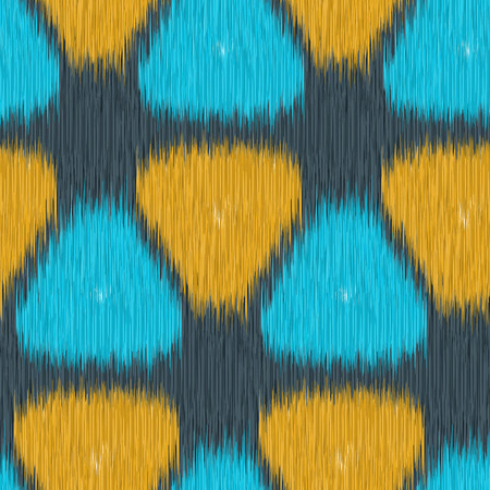 Seamless Ikat Pattern. Abstract background for textile design, wallpaper, surface textures, pattern fills,  wrapping paper.のイラスト素材