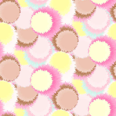 Seamless pattern with bright pastel circles. Vector illustrationのイラスト素材