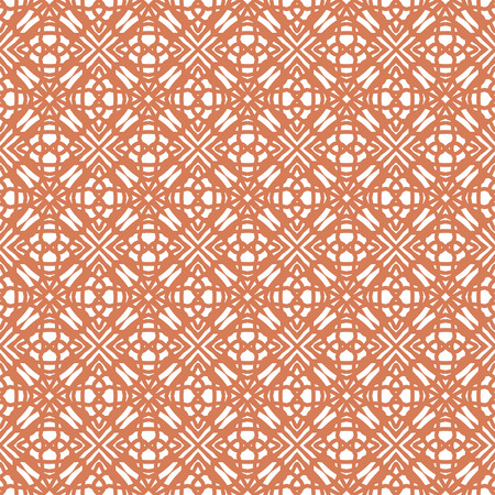 Seamless retro pattern. Monochrome symmetric ornament on a white background. Vector illustration.のイラスト素材