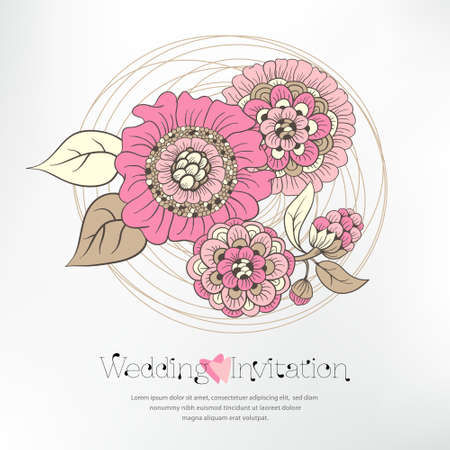 Simple flowers for your design.Vector illustration.のイラスト素材