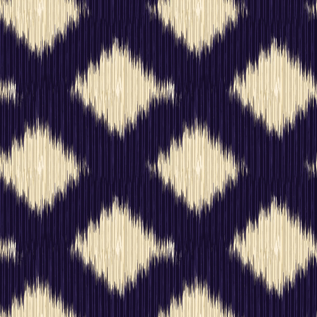 Seamless Ikat Pattern. Abstract  background for textile design, wallpaper, surface textures, wrapping paper.のイラスト素材