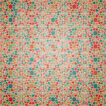 Mosaic background in retro style.  The illustration contains transparency and effects.のイラスト素材