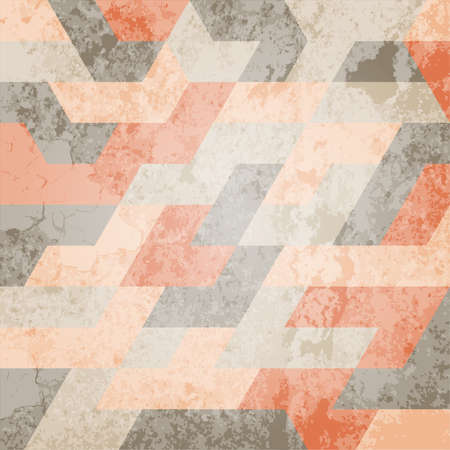 Abstract geometric background. Retro style with grunge effect. The illustration contains transparency and effects.のイラスト素材