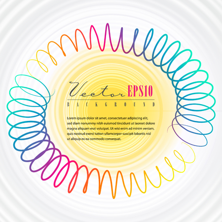 Vector abstract background with round place for text. The illustration contains transparency and effects.のイラスト素材