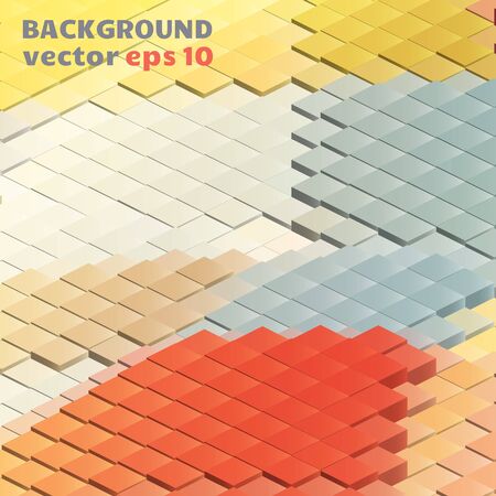 Vector abstract background  with isometric cubes. The illustration contains transparency and effects. EPS10のイラスト素材