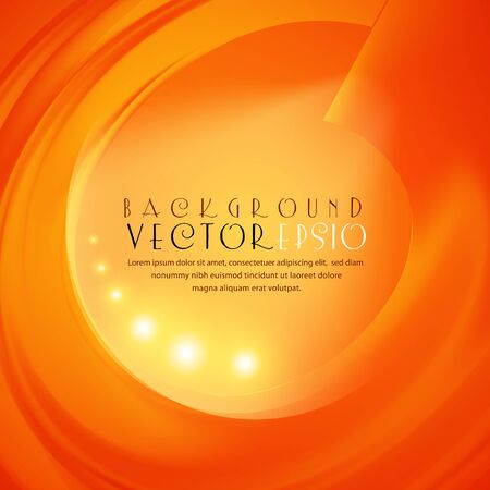 Bright orange background.  Abstract drawing with blurred spiral and light effects. The illustration contains transparency and effects. EPS10のイラスト素材