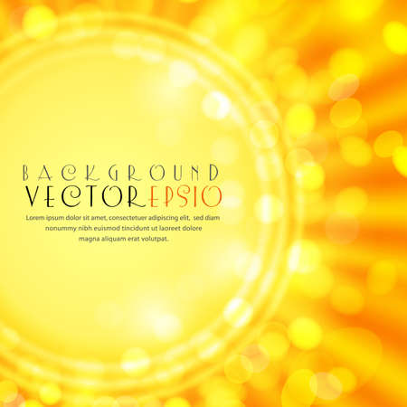 Yellow background with the image of the stylized sun.  The illustration contains transparency and effects.のイラスト素材