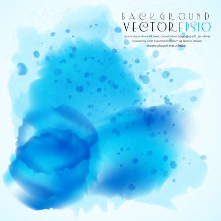 Abstract background - spots of blue watercolor paint. The illustration contains transparency and effects.のイラスト素材