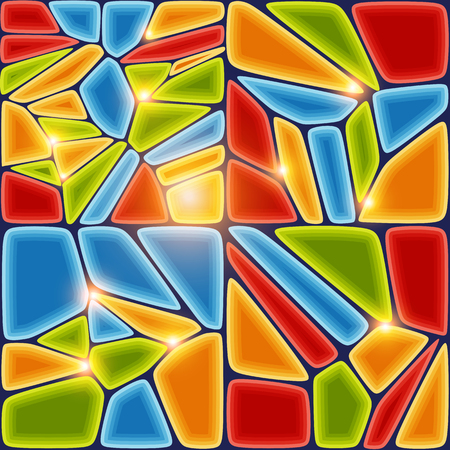 Seamless mosaic background with light effects. The illustration contains transparency and effects. EPS10のイラスト素材