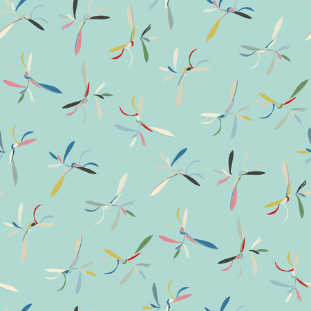 Abstract seamless pattern with multicolor leaves. Vector illustration.のイラスト素材
