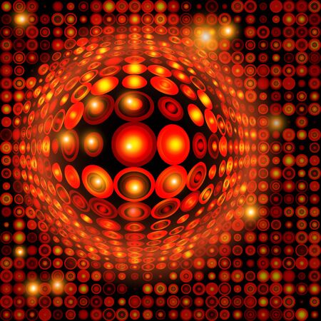 Bright abstract background with circles.  The illustration contains transparency and effects.のイラスト素材