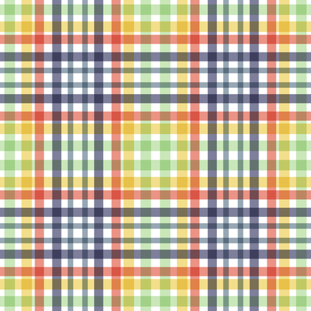 Multicolor tartan fabric texture. Seamless pattern. Vector illustration.のイラスト素材