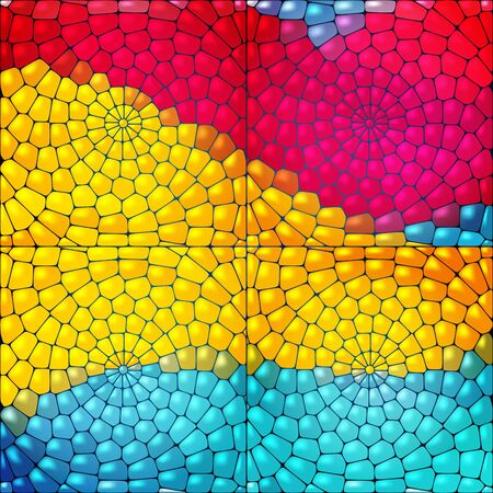 Bright mosaic background.The illustration contains transparency and effects. EPS10のイラスト素材